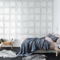Panel, White Mural Wallpaper - room preview 02
