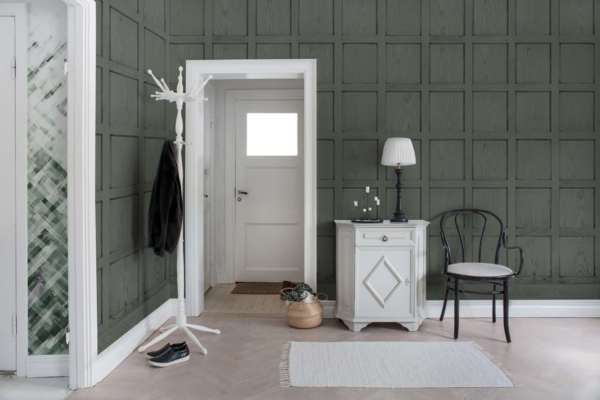 Panel, Cambridge Green Mural Wallpaper - room preview 02