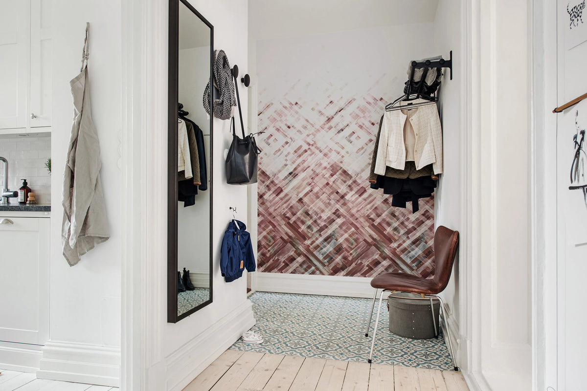Dream Weaver, Burgundy Mural Wallpaper - room preview 02