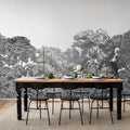 Bellewood, Black Toile Mural Wallpaper - room preview 02