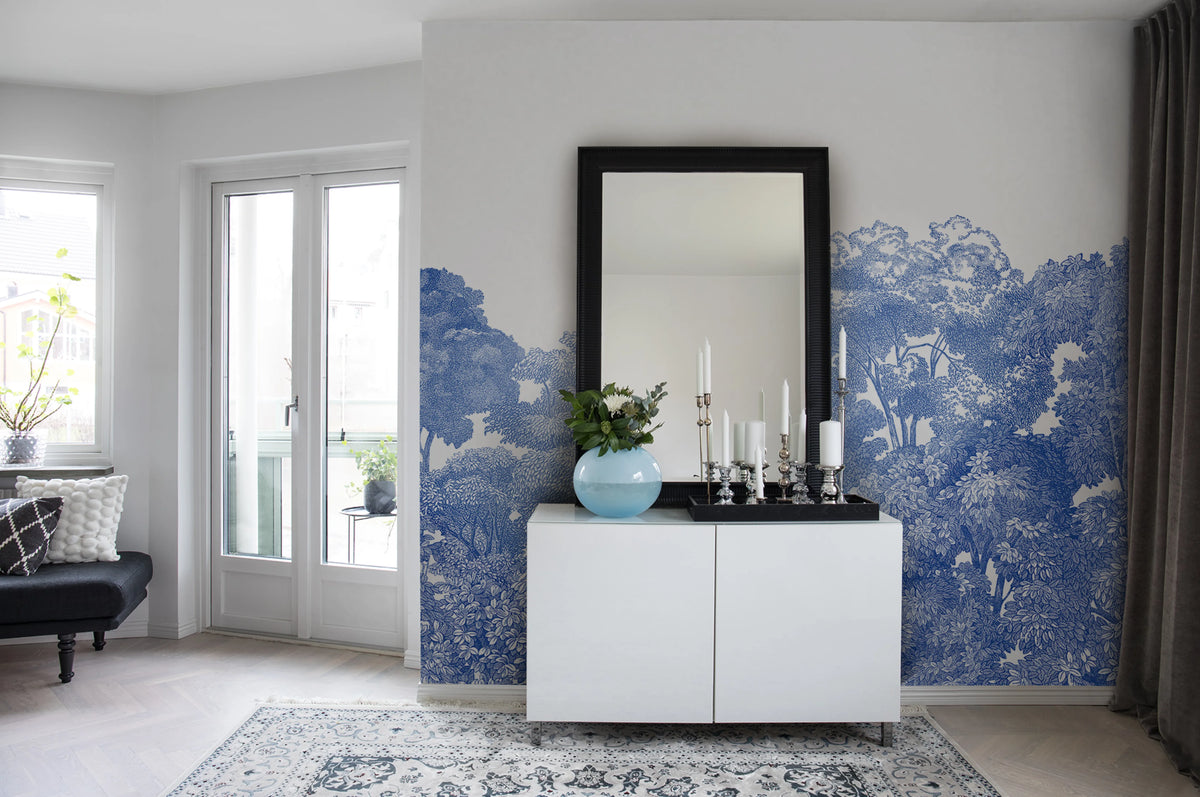 Bellewood, Porcelain Toile Mural Wallpaper - room preview 02