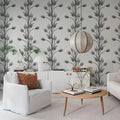 La Vie En Tulipe, White Mural Wallpaper - room preview 02