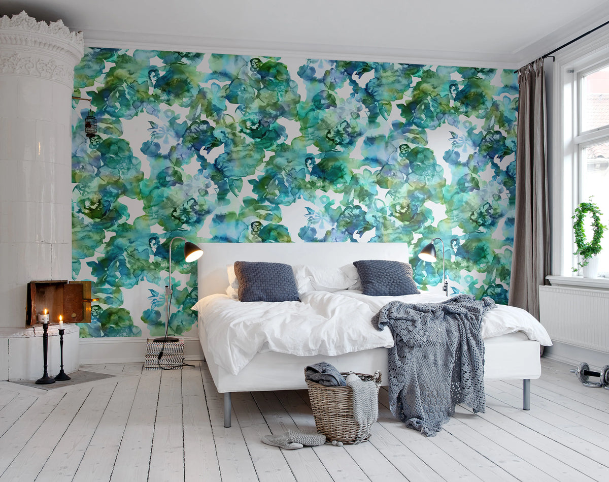Lily Pond Mural Wallpaper - room preview 02
