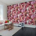 Lily Pond, Red Mural Wallpaper - room preview 02
