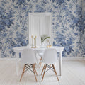 Porcelain, Blue Mural Wallpaper - room preview 02