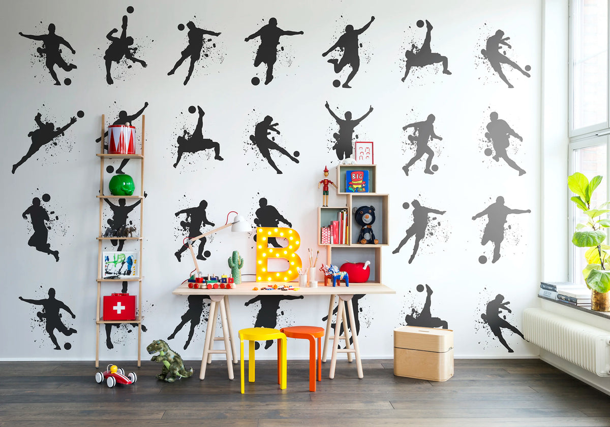 Footboll Mural Wallpaper - room preview 02