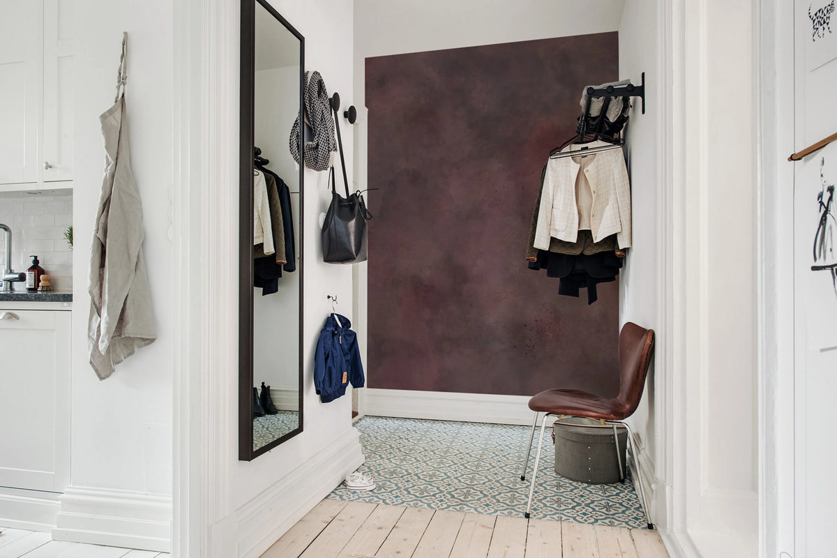 Color Clouds, Maroon Mural Wallpaper - room preview 02