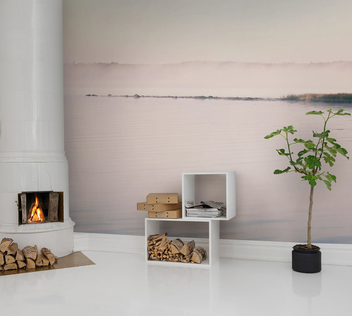 Misty Water Mural Wallpaper - room preview 02