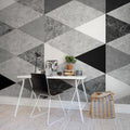 Geometric Marble Mural Wallpaper - room preview 02