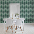Pom Pom, Mint Mural Wallpaper - room preview 02