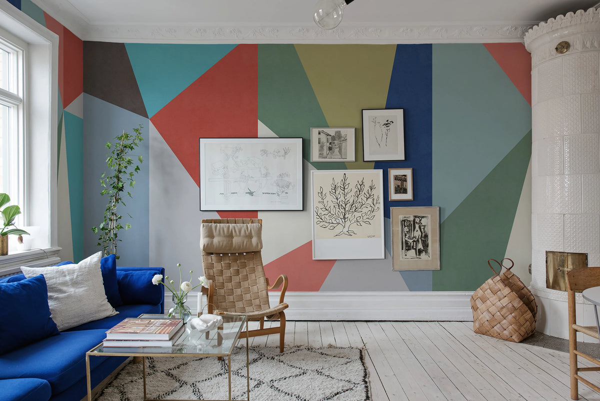 Big Diamond Mural Wallpaper - room preview 02