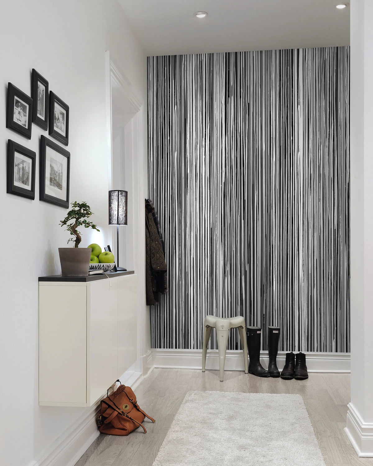 Colour Stream, Black Mural Wallpaper - room preview 02
