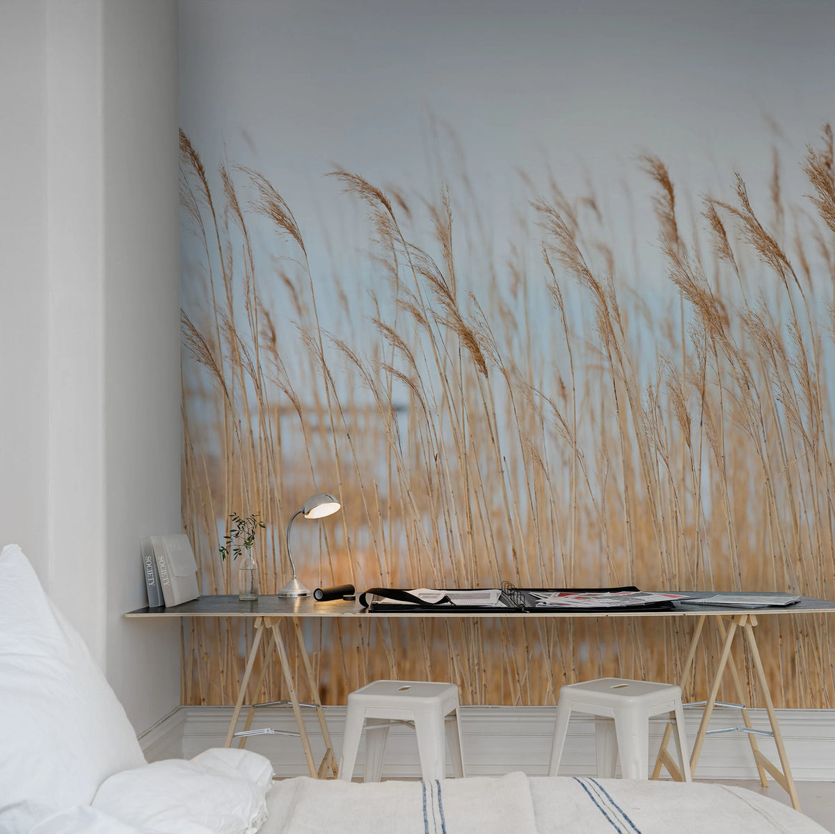 Swaying Wheat Mural Wallpaper - room preview 02
