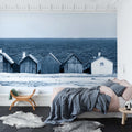 Boathouse Blues Mural Wallpaper - room preview 02