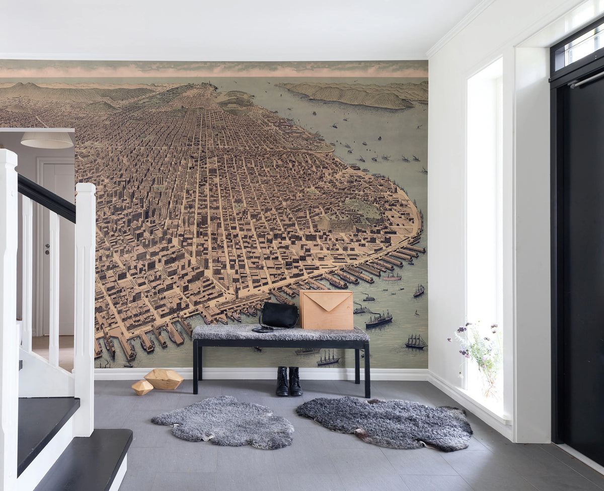 A City Rises Mural Wallpaper - room preview 02