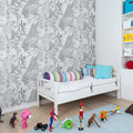 Treasure Hunt, Black and White Mural Wallpaper - room preview 02