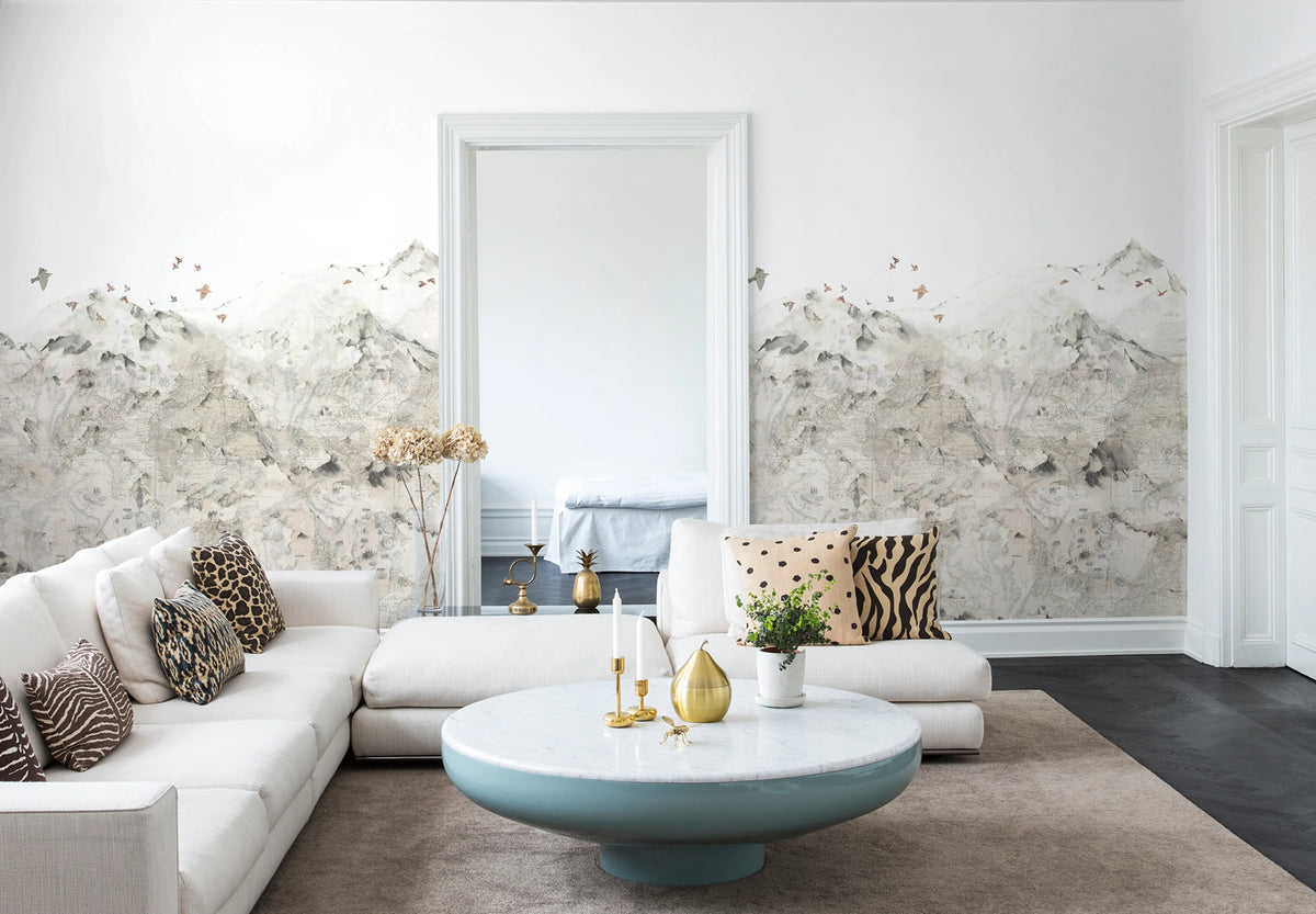 Paper Mountains Mural Wallpaper - room preview 02