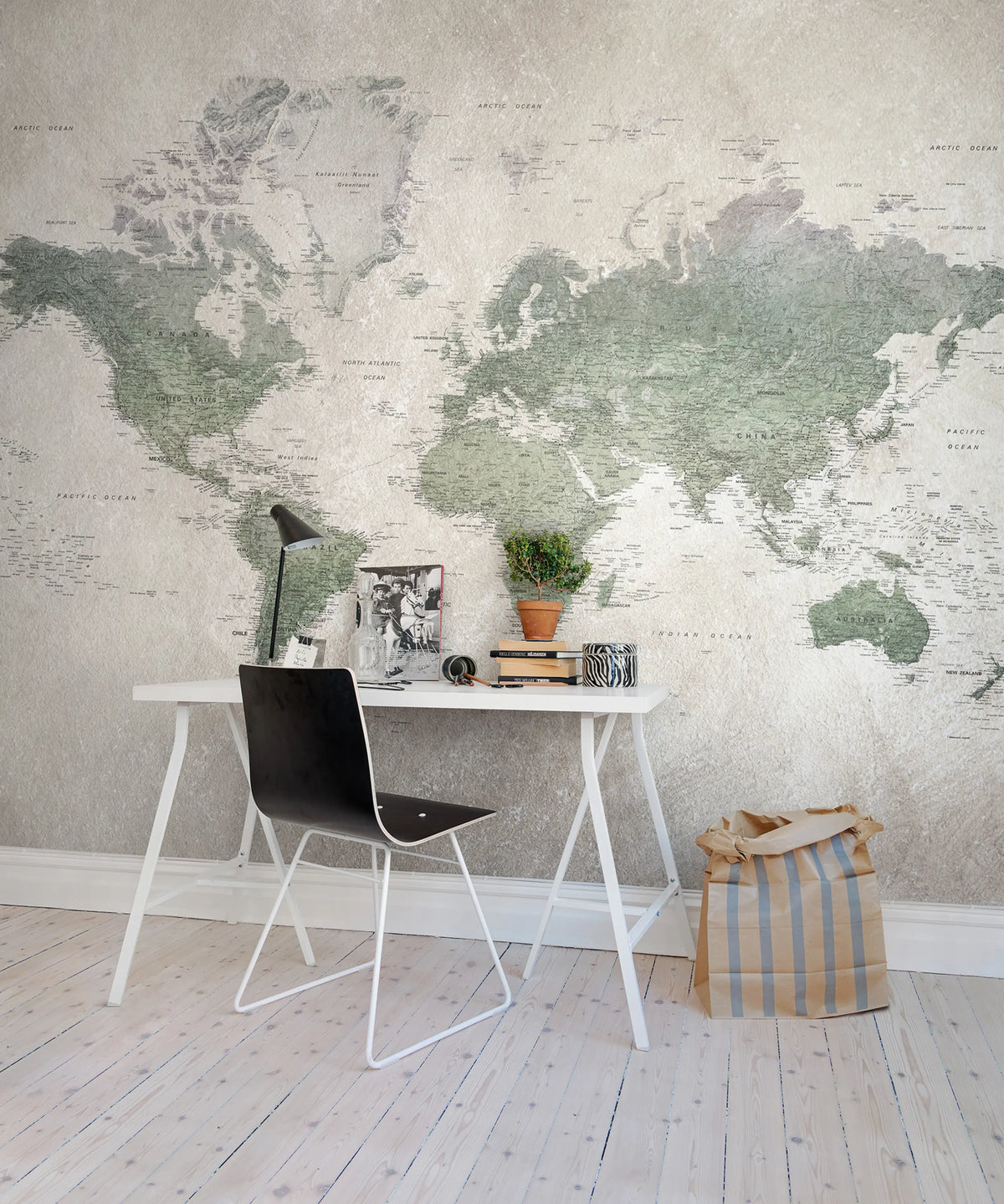 School Atlas Mural Wallpaper - room preview 02