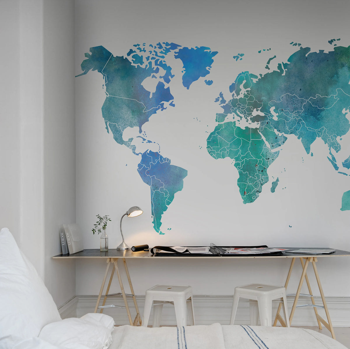 Your Own World, Color Clouds Mural Wallpaper - room preview 02