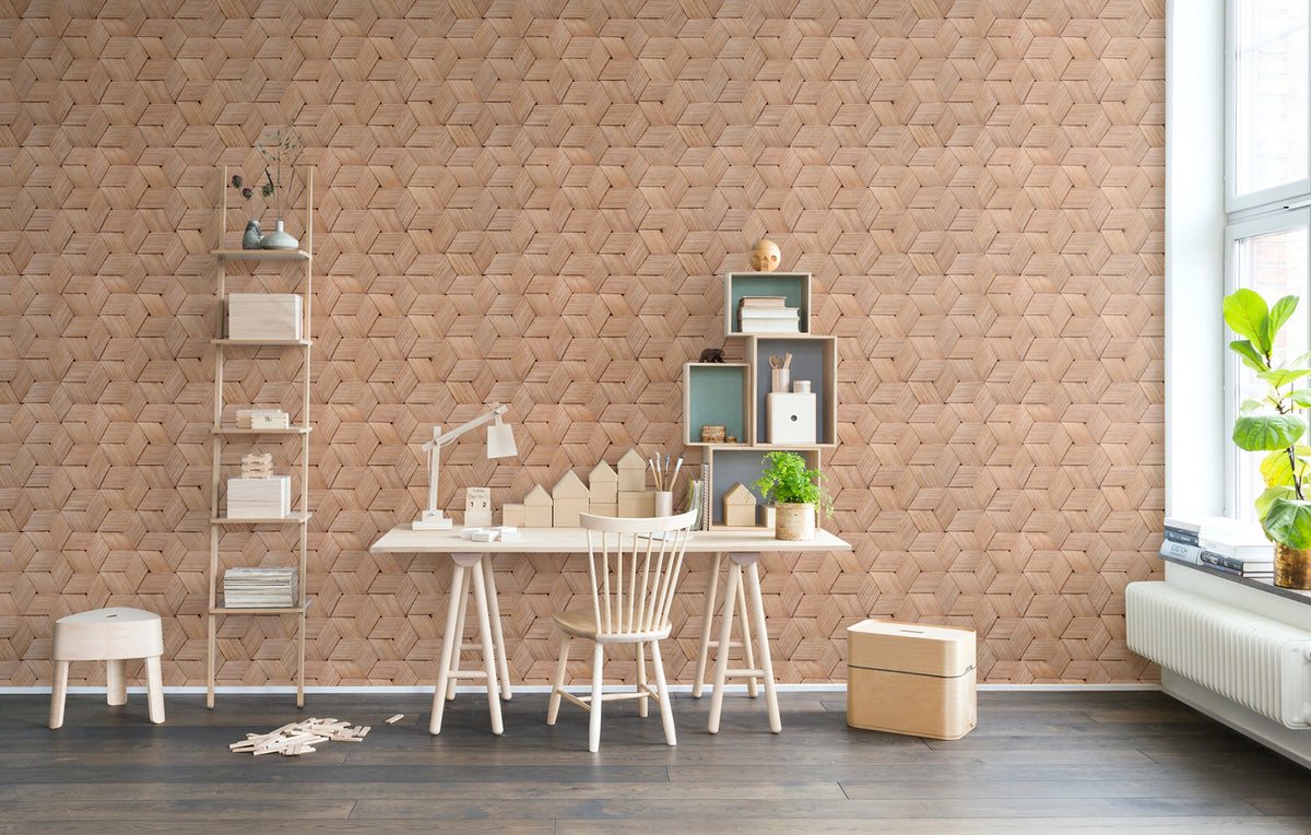Birch Bark Braids Mural Wallpaper - room preview 02