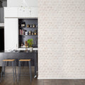 Birch Bark Braids, White Mural Wallpaper - room preview 02