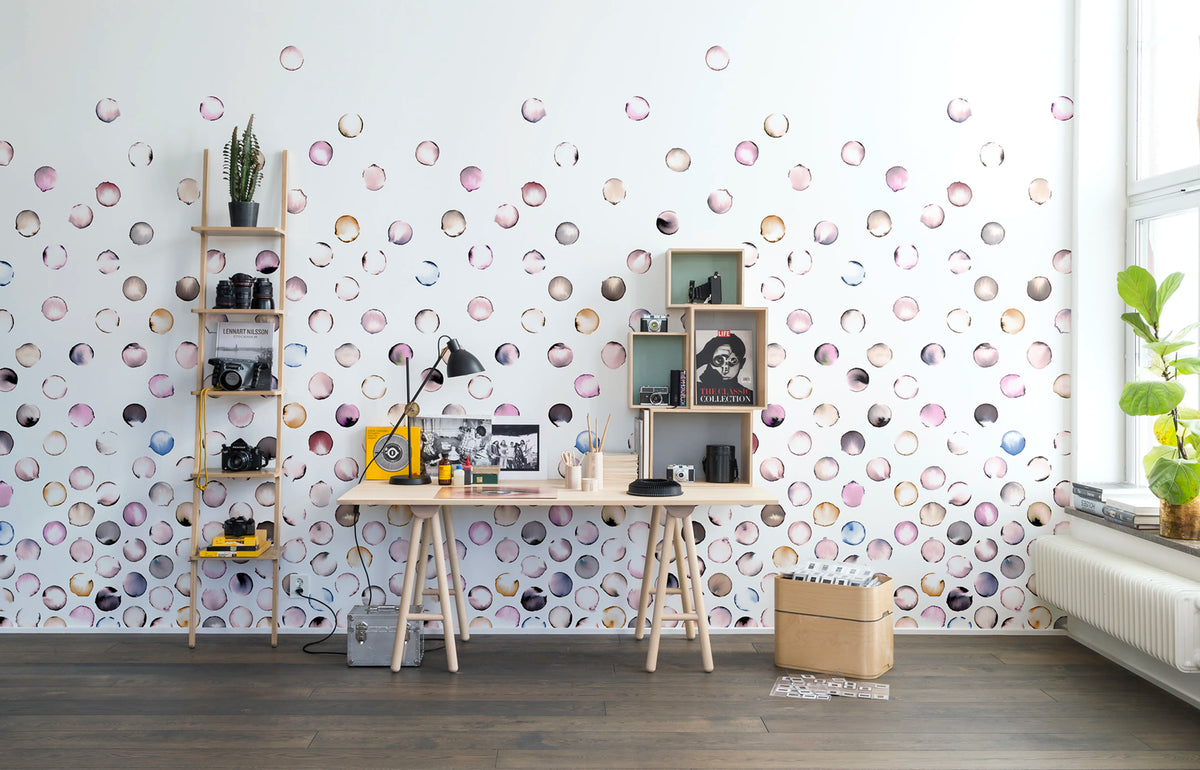 Lenses, Peach Mural Wallpaper - room preview 02