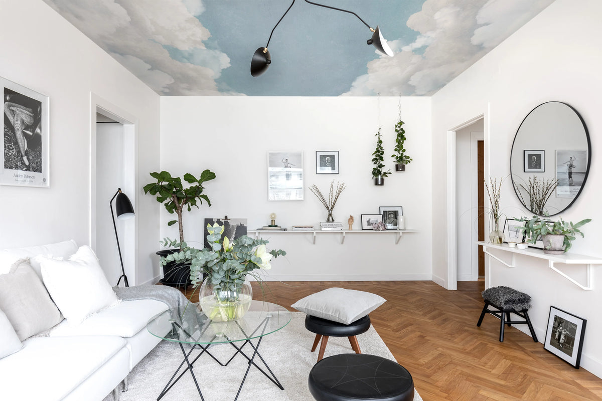 Cuddle Clouds, Ceiling Mural Wallpaper - room preview 02