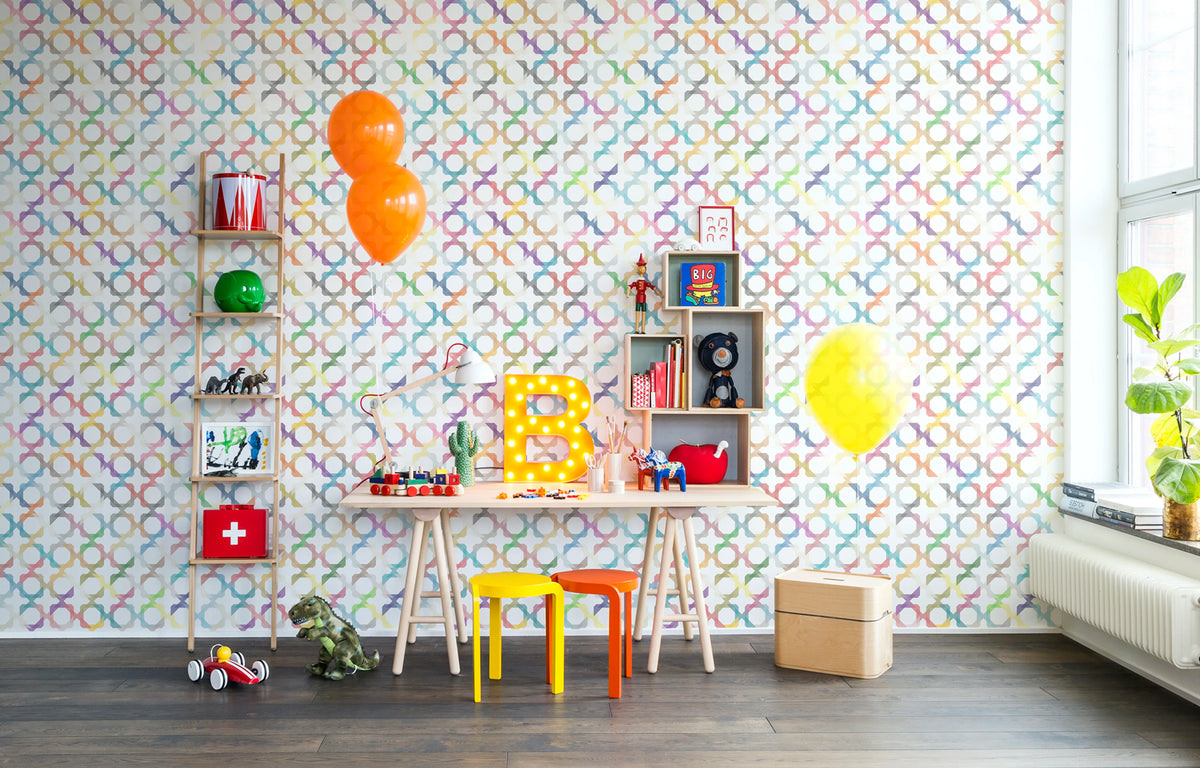 Patchwork Play Mural Wallpaper - room preview 02