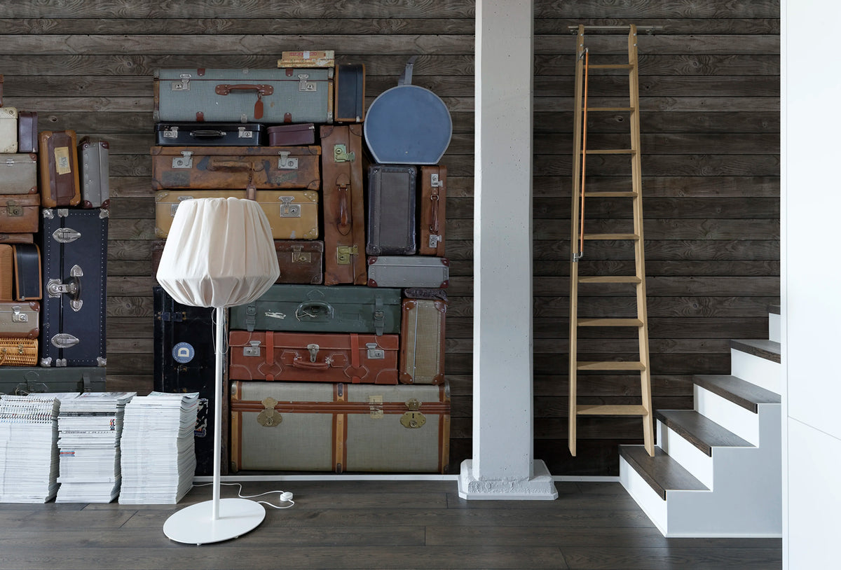 Stacked Suitcases, Pile Mural Wallpaper - room preview 02