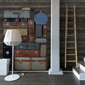 Stacked Suitcases, Pile Mural Wallpaper - room preview 02