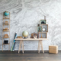 Elevation Lines, White Mural Wallpaper - room preview 02