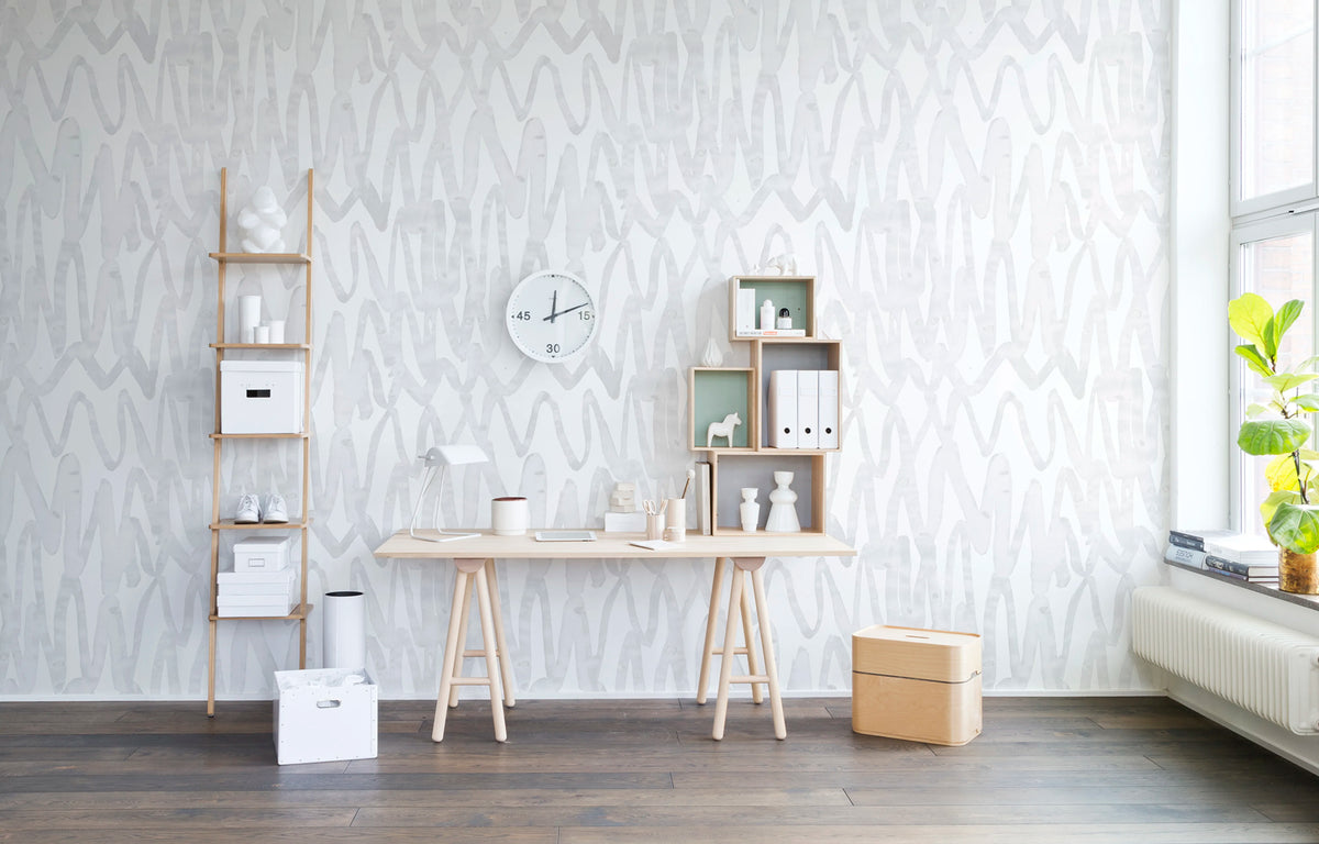 Pulse of Passion, White Mural Wallpaper - room preview 02