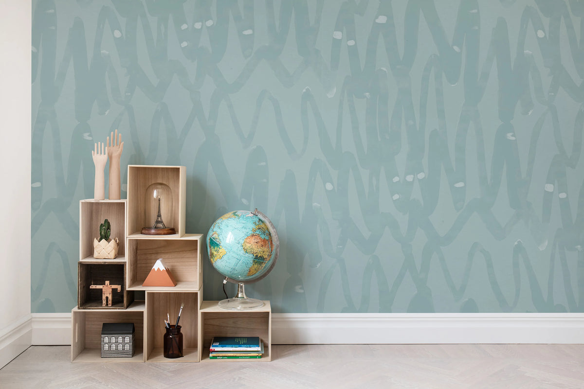 Pulse Of Passion, Mint Mural Wallpaper - room preview 02