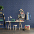Perfect Fit, Royal Blue Mural Wallpaper - room preview 02