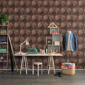 Leather Rhombs, Vintage Mural Wallpaper - room preview 02