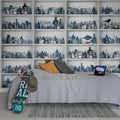 Cabinet of Curios, Sapphire Mural Wallpaper - room preview 02