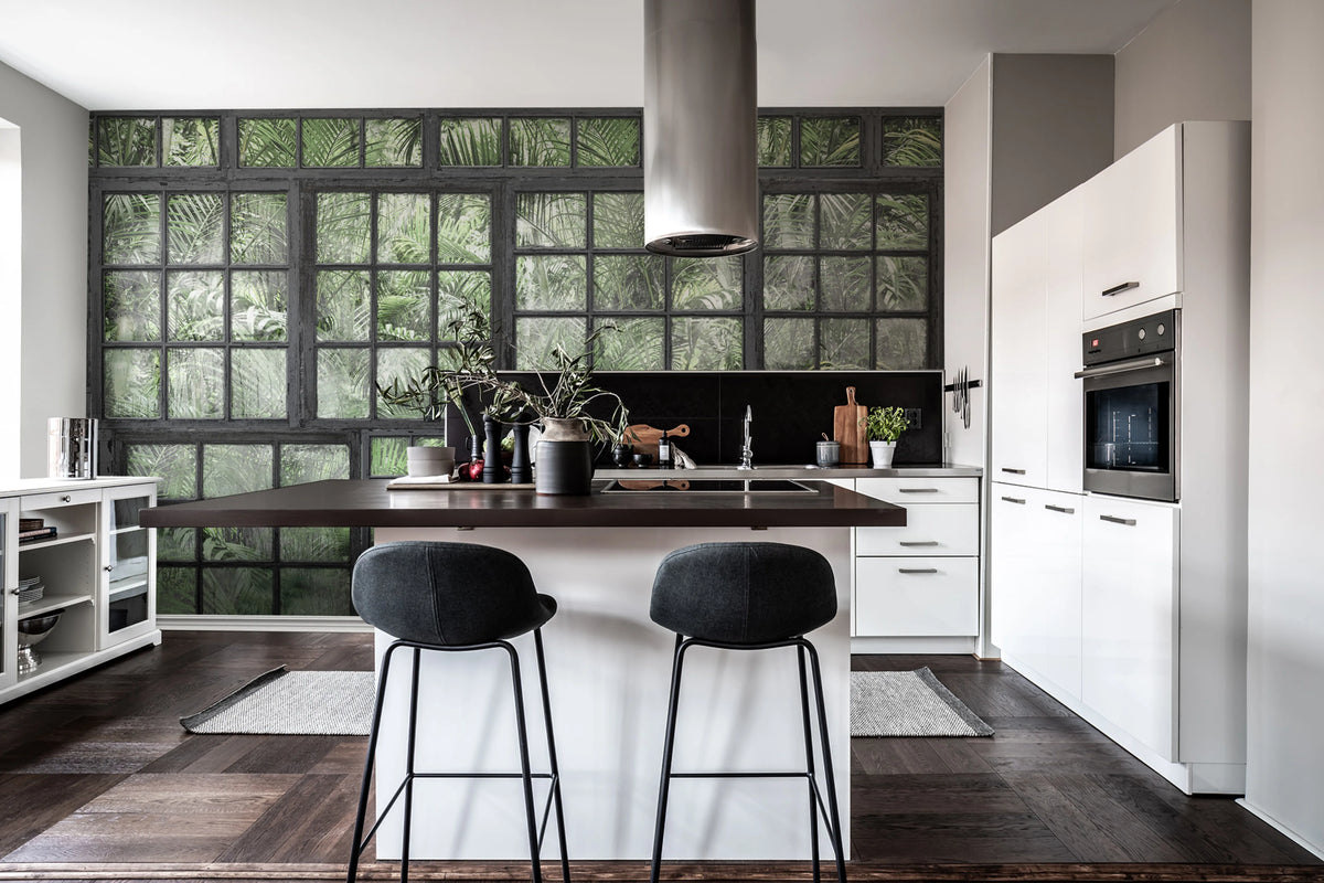 Perspective Jardin, Noir Mural Wallpaper - room preview 02