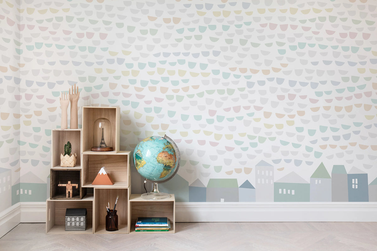 Elephant Tears, Pastel Mural Wallpaper - room preview 02