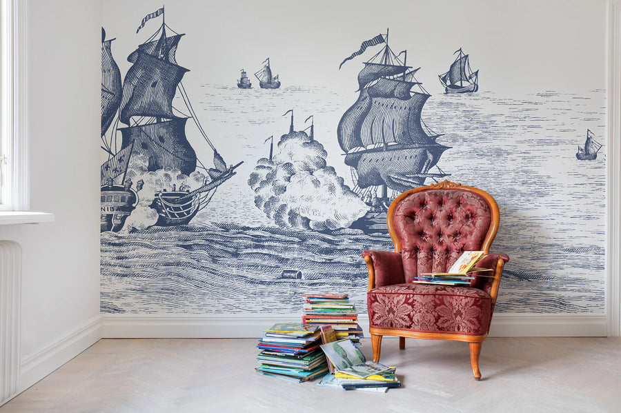 High Seas, Henderson Blue Mural Wallpaper