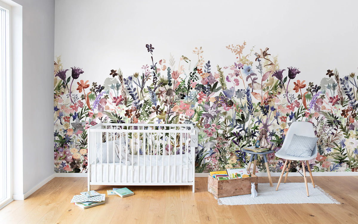 May Meadow, Pastel Mural Wallpaper - room preview 02