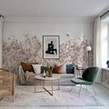 May Meadow, Dusty Pink Mural Wallpaper - room preview 02