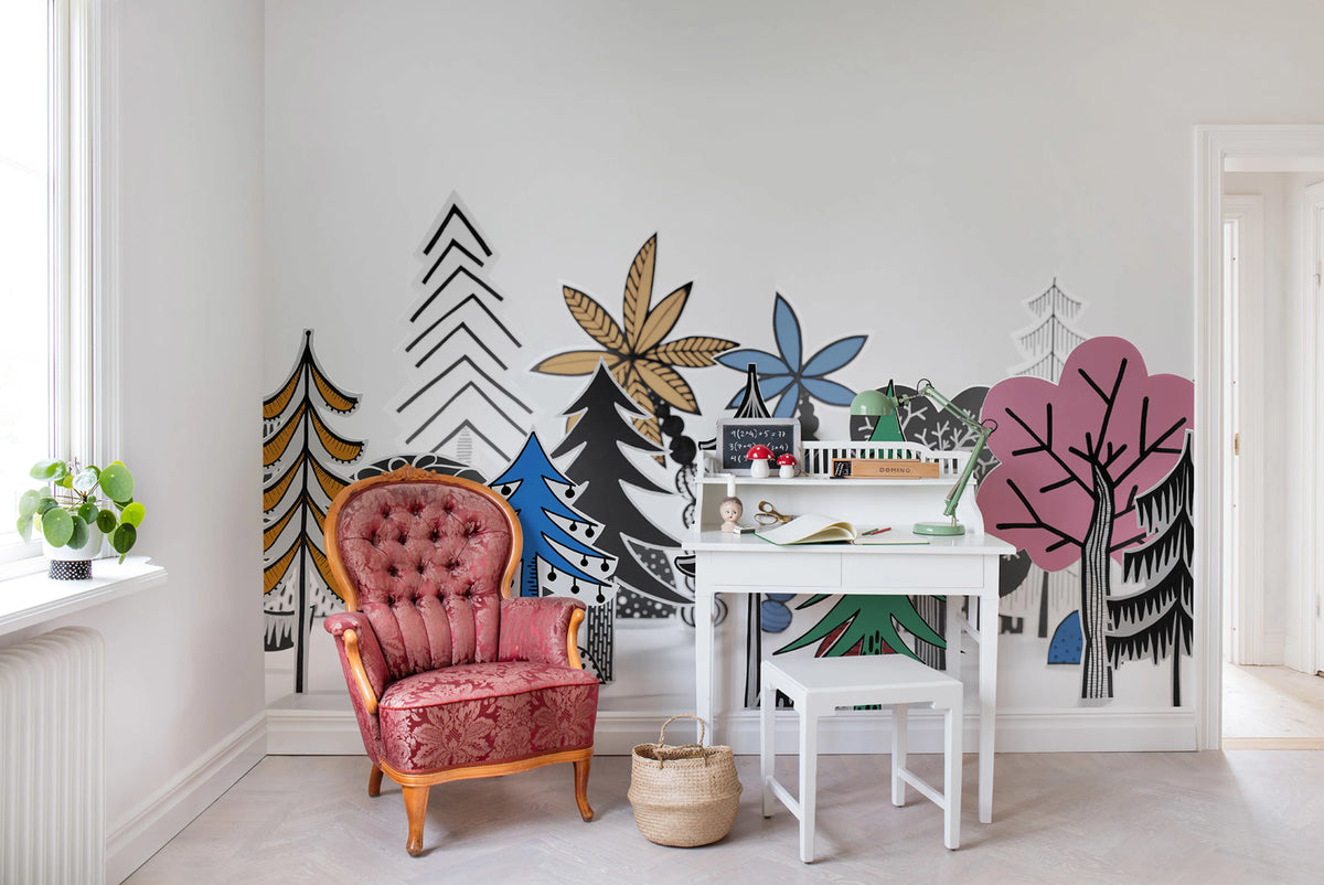 Nordic Valley, Color Mural Wallpaper - room preview 02