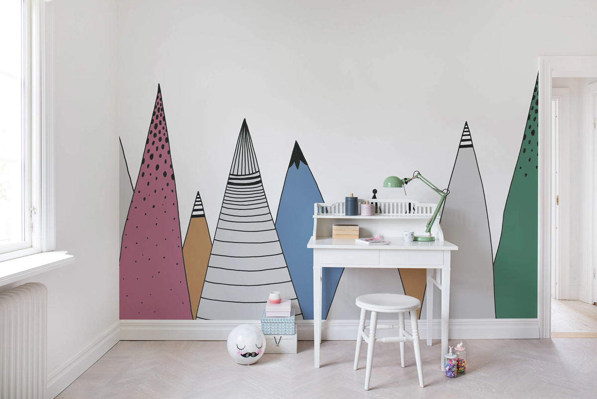 Mountain Ridge, Color Mural Wallpaper - room preview 02