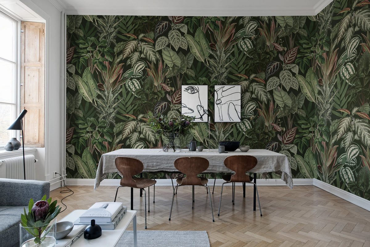 Mischievous Monkeys, Lush Mural Wallpaper - room preview 02