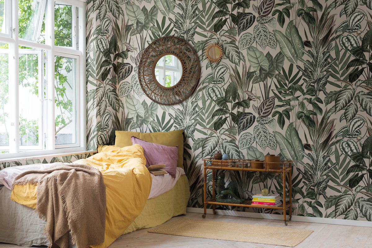 Mischievous Monkeys, Pastel Pink Mural Wallpaper - room preview 02
