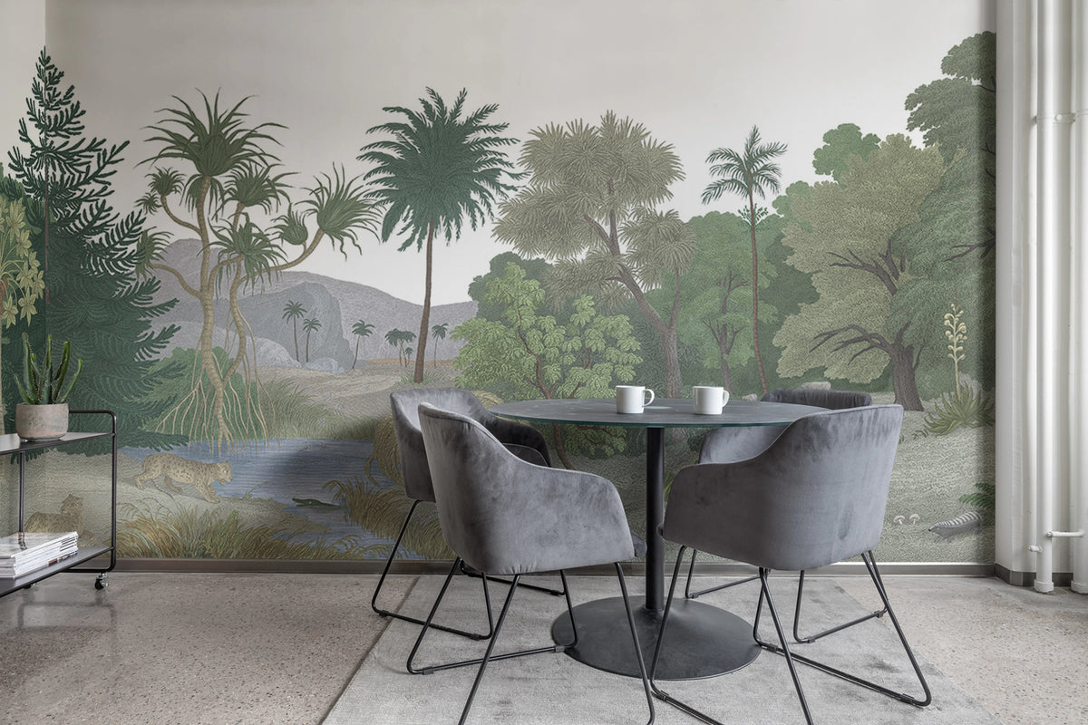 Jungle Land, Color Mural Wallpaper - room preview 02
