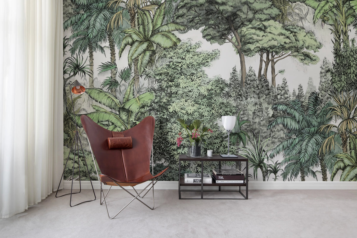 Secret Garden, Lush Mural Wallpaper - room preview 02