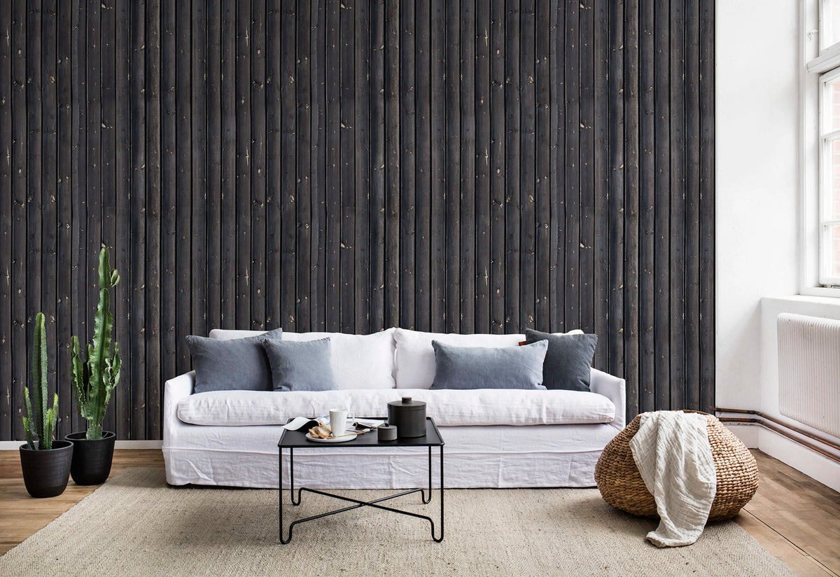 Coffee Wood Mural Wallpaper - room preview 02