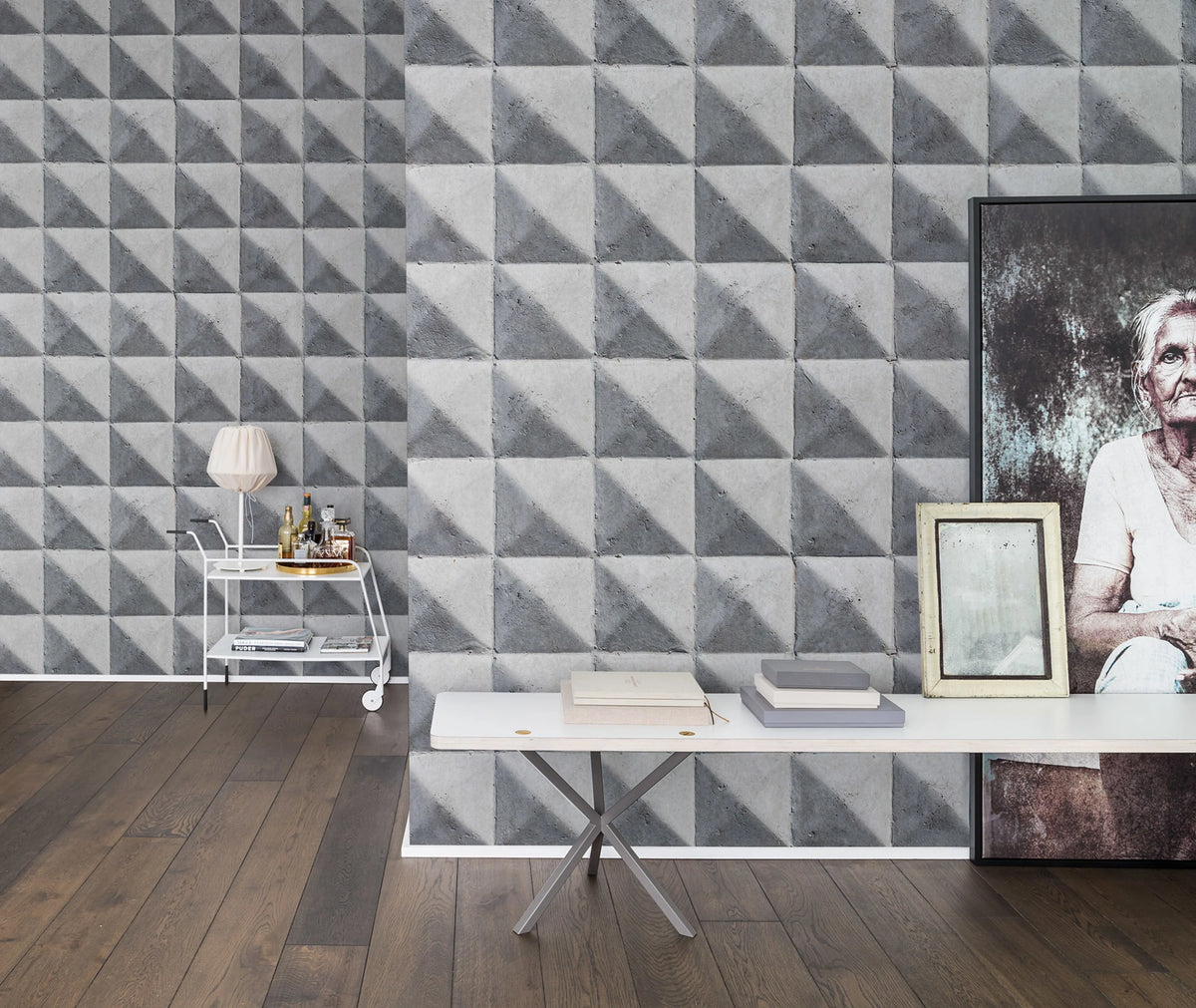 Triangle Square Mural Wallpaper - room preview 02