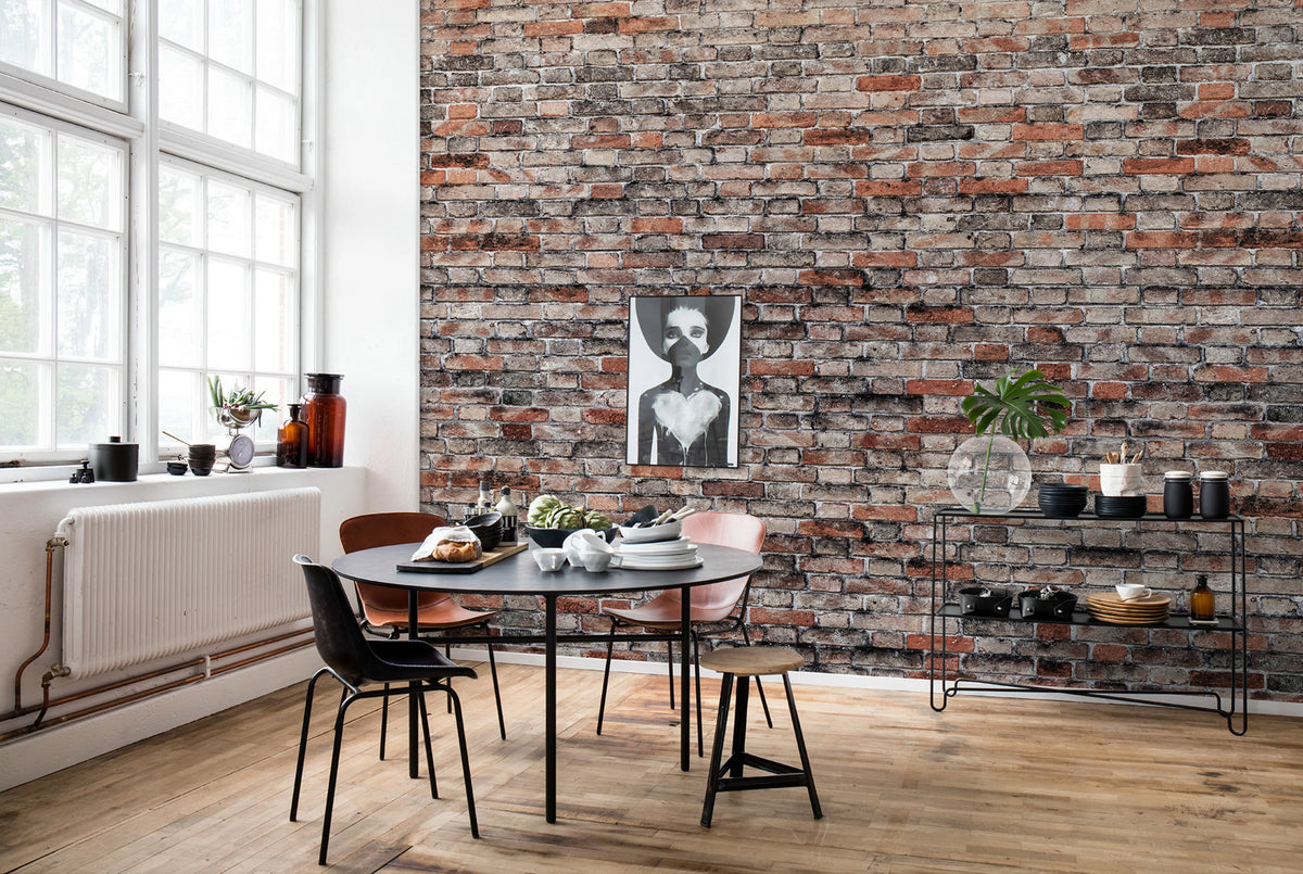 Brickwork Mural Wallpaper - room preview 02